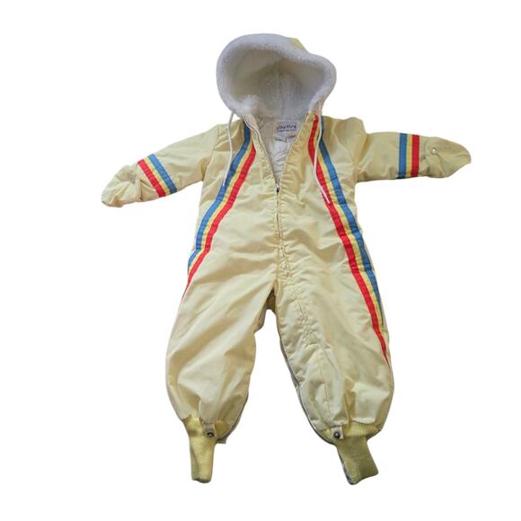 Vintage Tidykins Bunting Snowsuit Groovy Bodysuit SZ Small